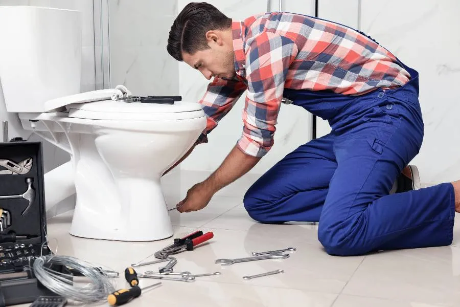 male plumber fixing a sink pipe from The Leander Plumber - Company in Austin, TX - Austin TX