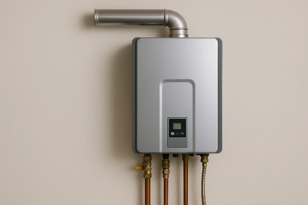 A tankless water heater from The Leander Plumber - Company in Leander, TX - gas line installation A tankless water heater from The Leander Plumber - Company in Leander, TX - gas line installation